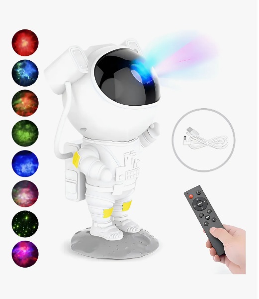 Proyector astronauta con 8 colores de nebulosa y control remoto