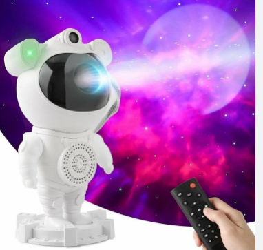Proyector astronauta galaxia con parlante Bluetooth y control remoto Tecxpress
