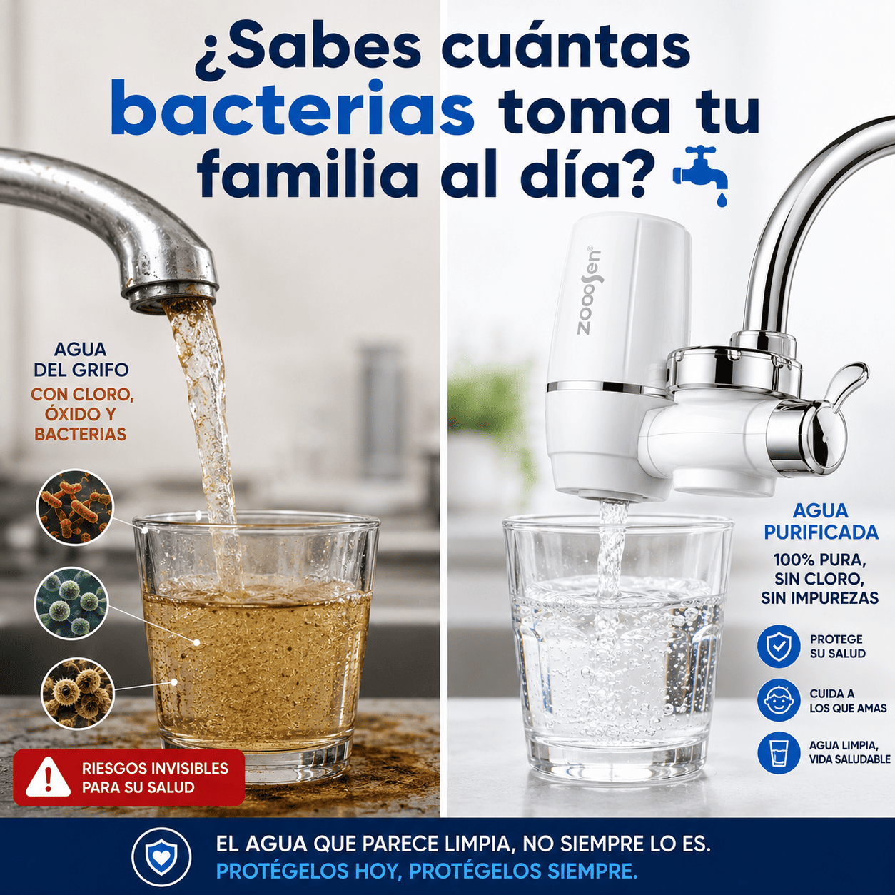 Filtro purificador de agua para grifo — 7 niveles